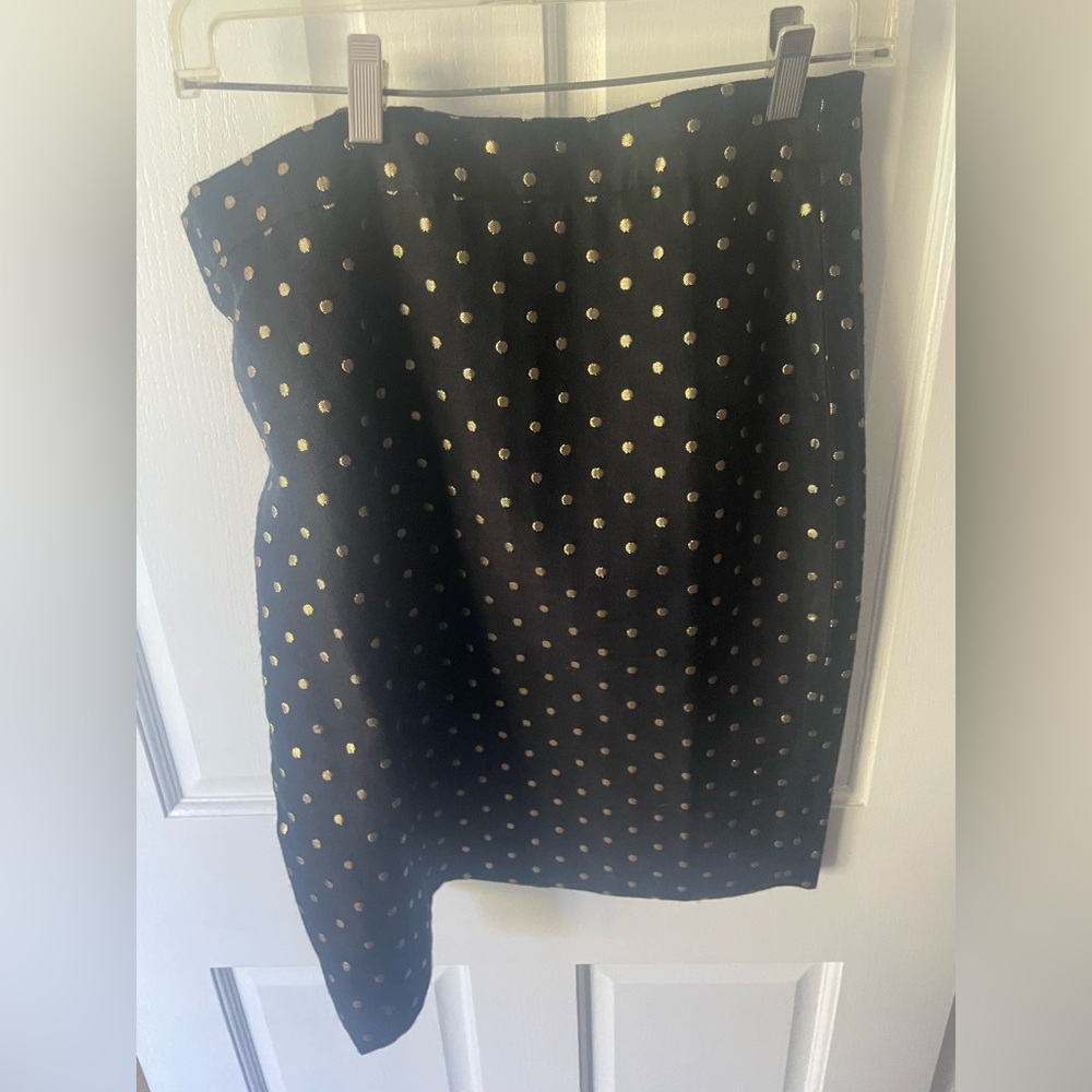 J. Crew Gold Dot Skirt